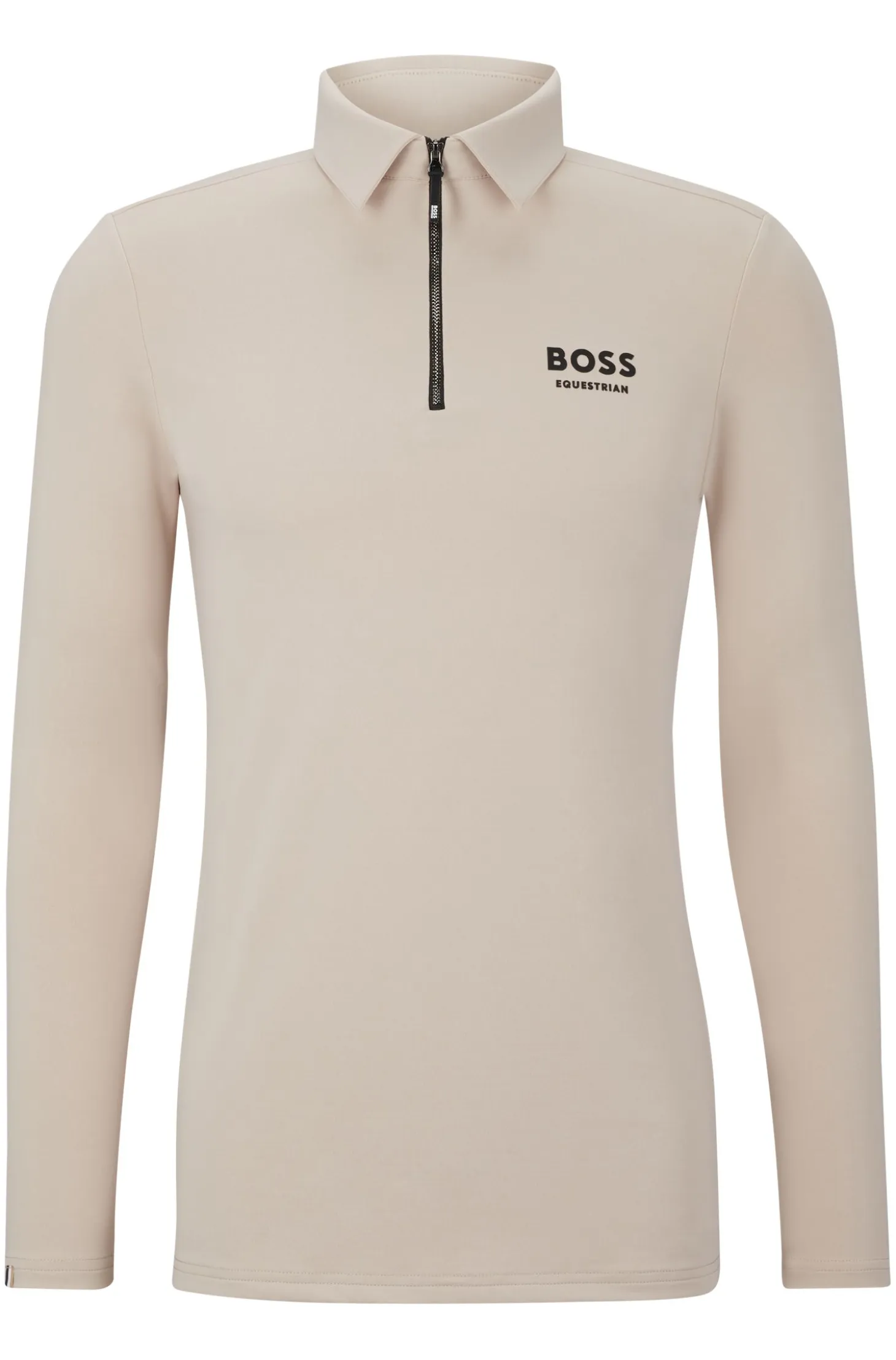 Equestrian training polo shirt in power-stretch material