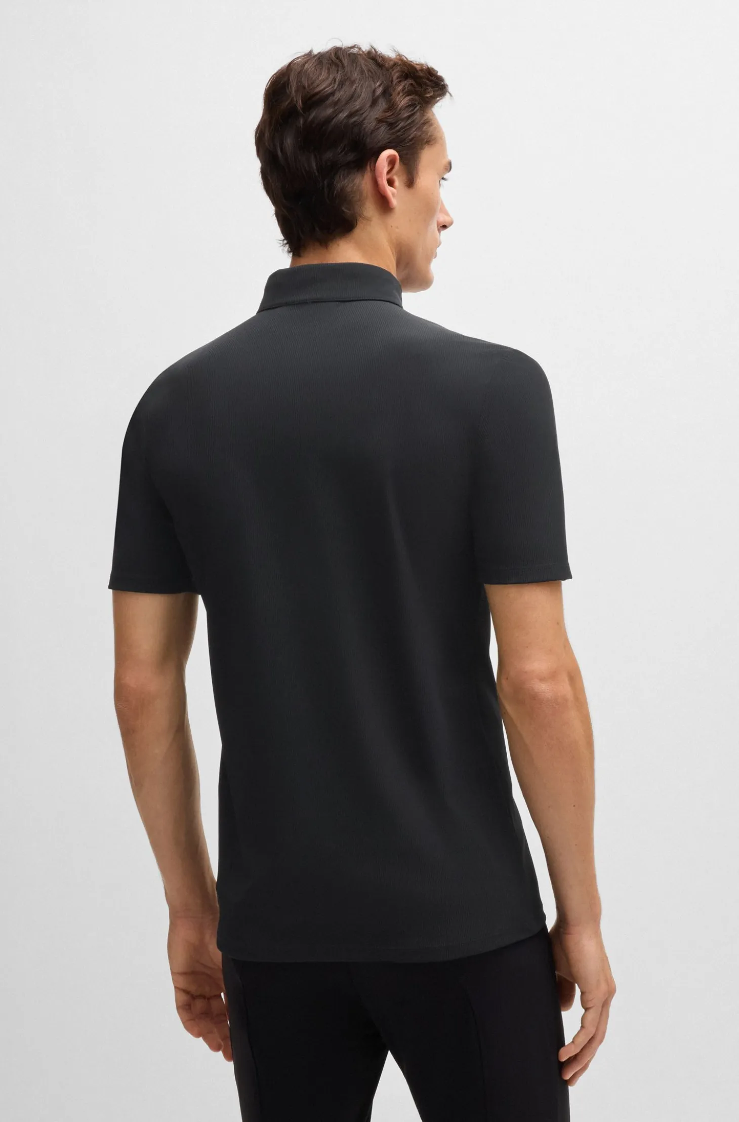 Equestrian training shirt in stretch piqué