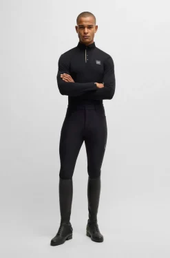 Equestrian training shirt in breathable stretch fabric