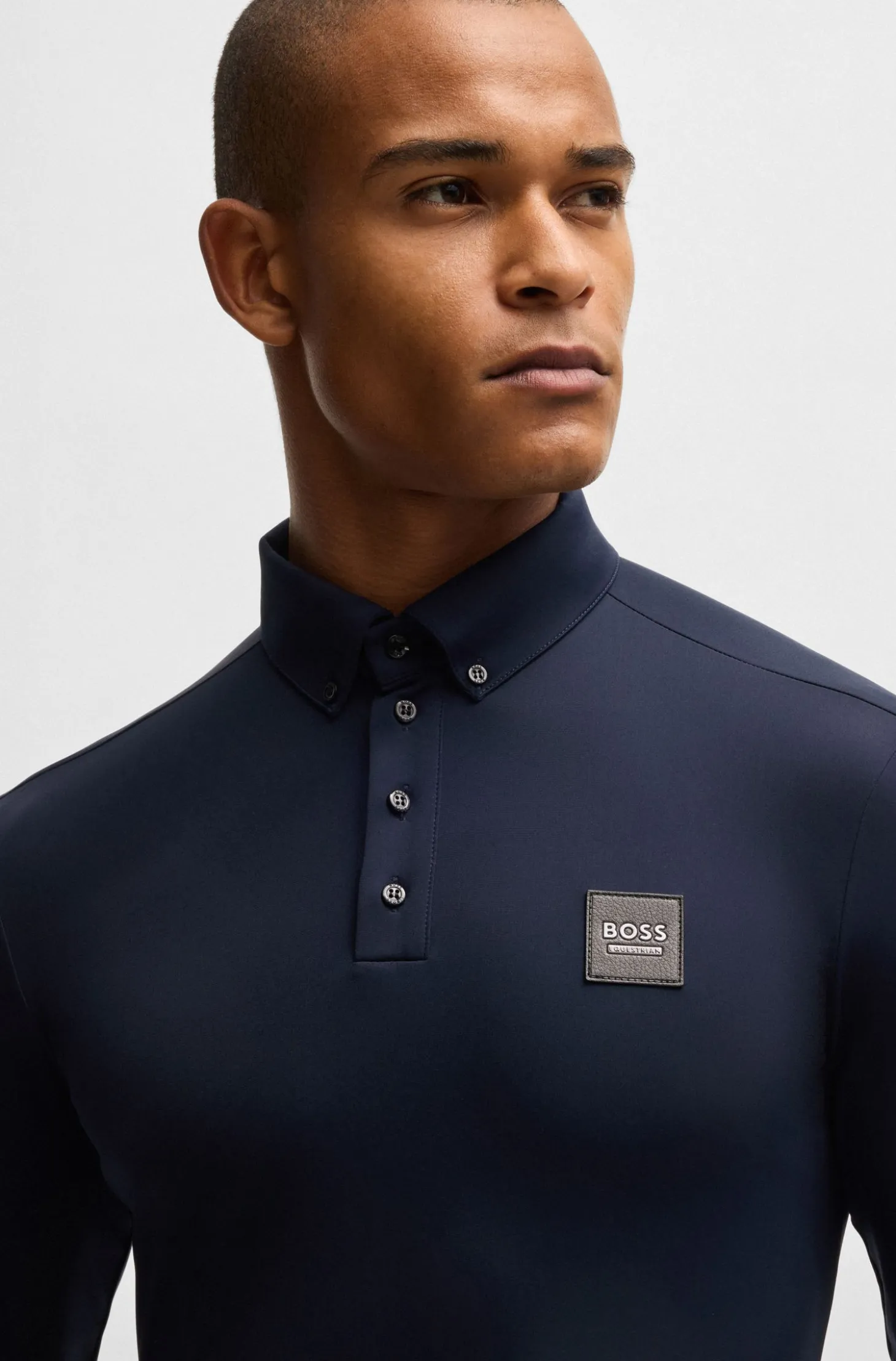 Equestrian training shirt in breathable stretch fabric
