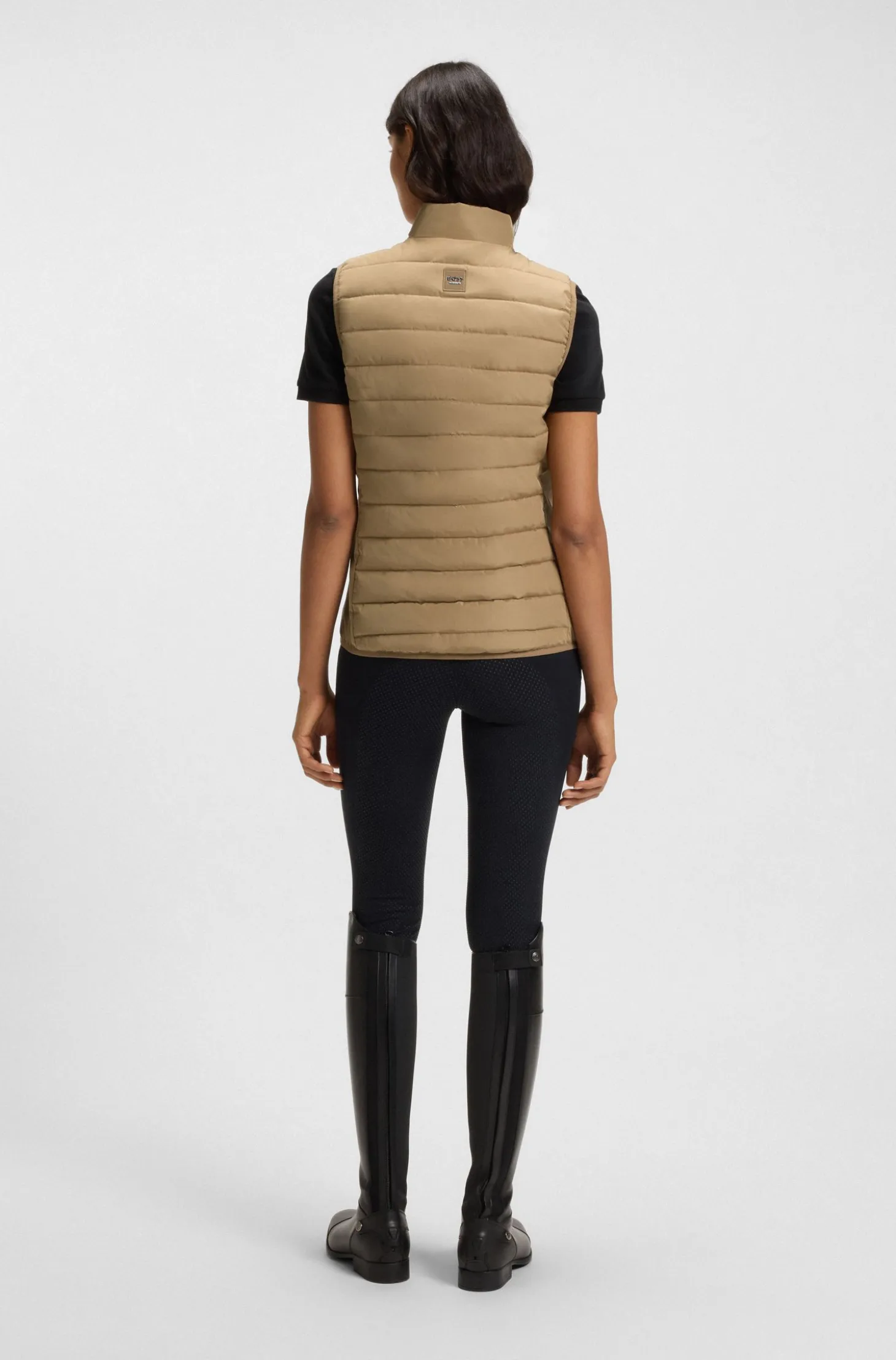 Equestrian waterproof gilet with Double B monogram