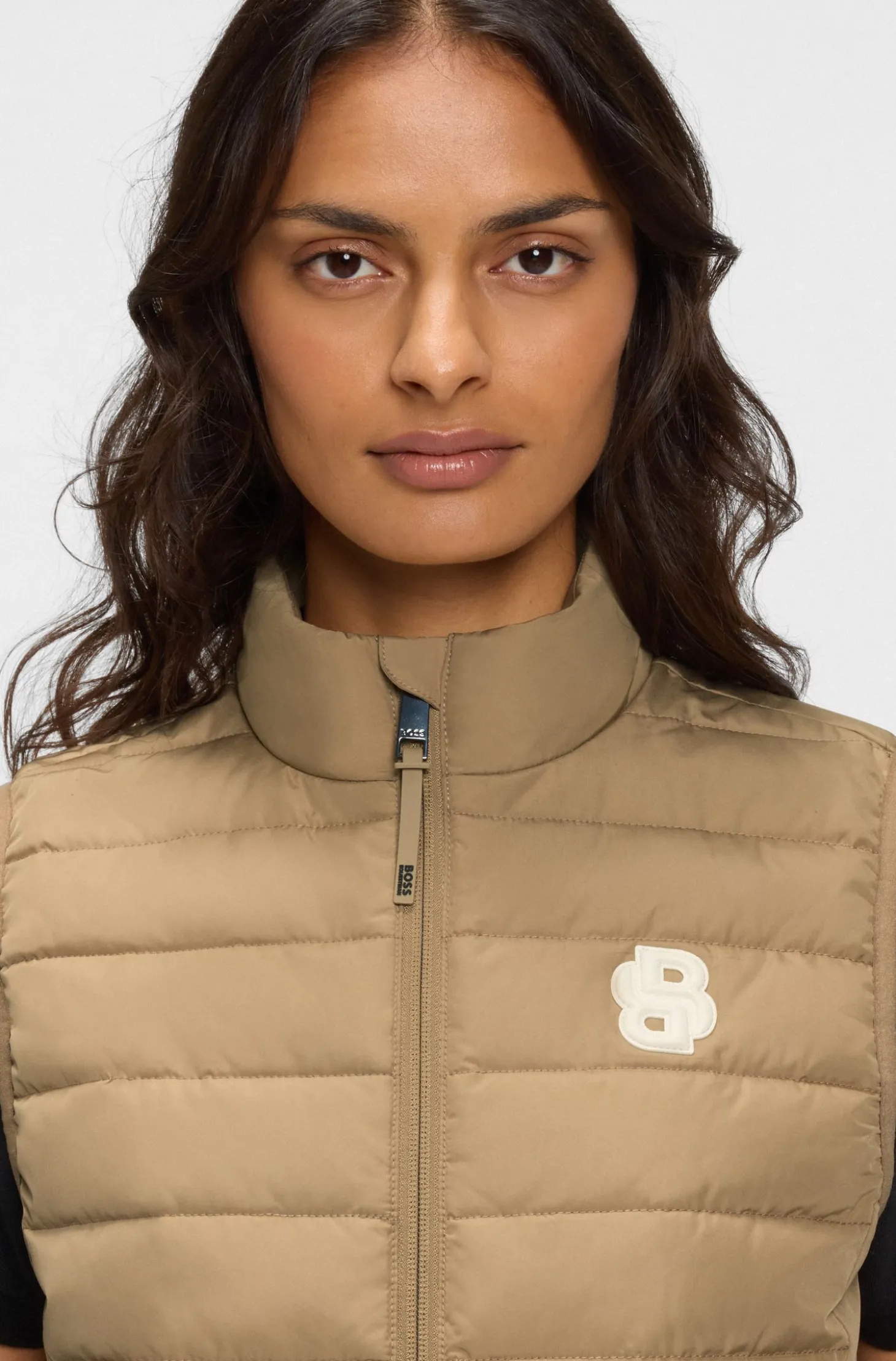 Equestrian waterproof gilet with Double B monogram