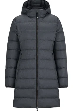Equestrian waterproof hooded puffer jacket with adjustable zips