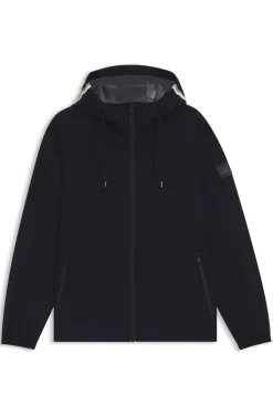 Equestrian waterproof jacket with adjustable hood
