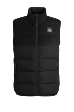 Equestrian waterproof padded gilet with panel