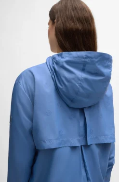 Equestrian waterproof rain jacket with Double B monogram motif