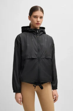 Equestrian waterproof rain jacket with Double B monogram motif