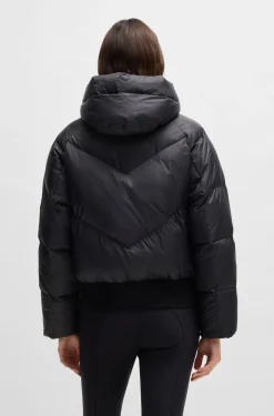 Equestrian water-repellent padded jacket in a bomber style