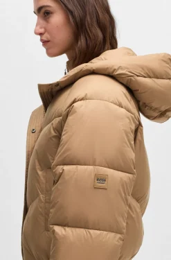 Equestrian water-repellent padded jacket in a bomber style