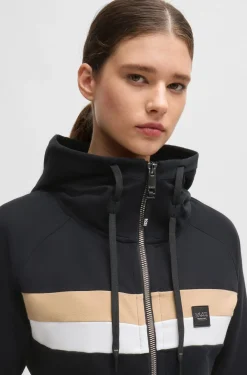 Equestrian zip hoodie in Italian stretch cotton