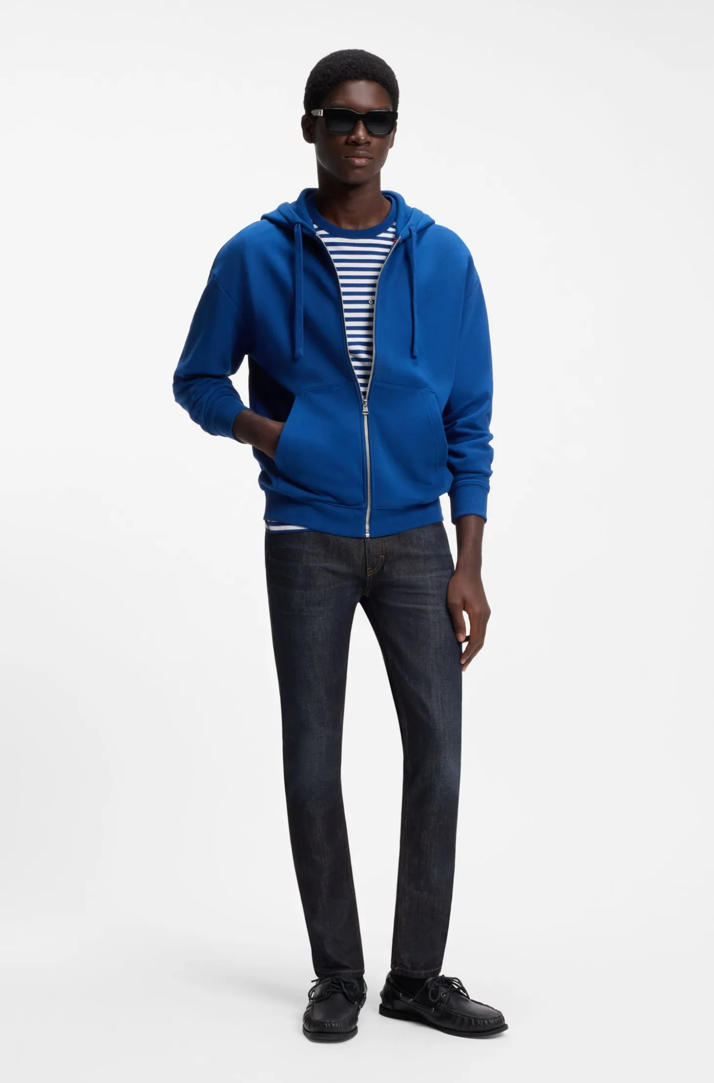 Extra-slim-fit jeans in dark-blue stretch denim