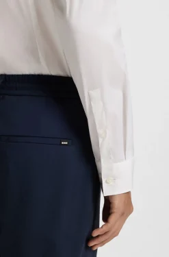 Extra-slim-fit shirt in easy-iron cotton-blend poplin