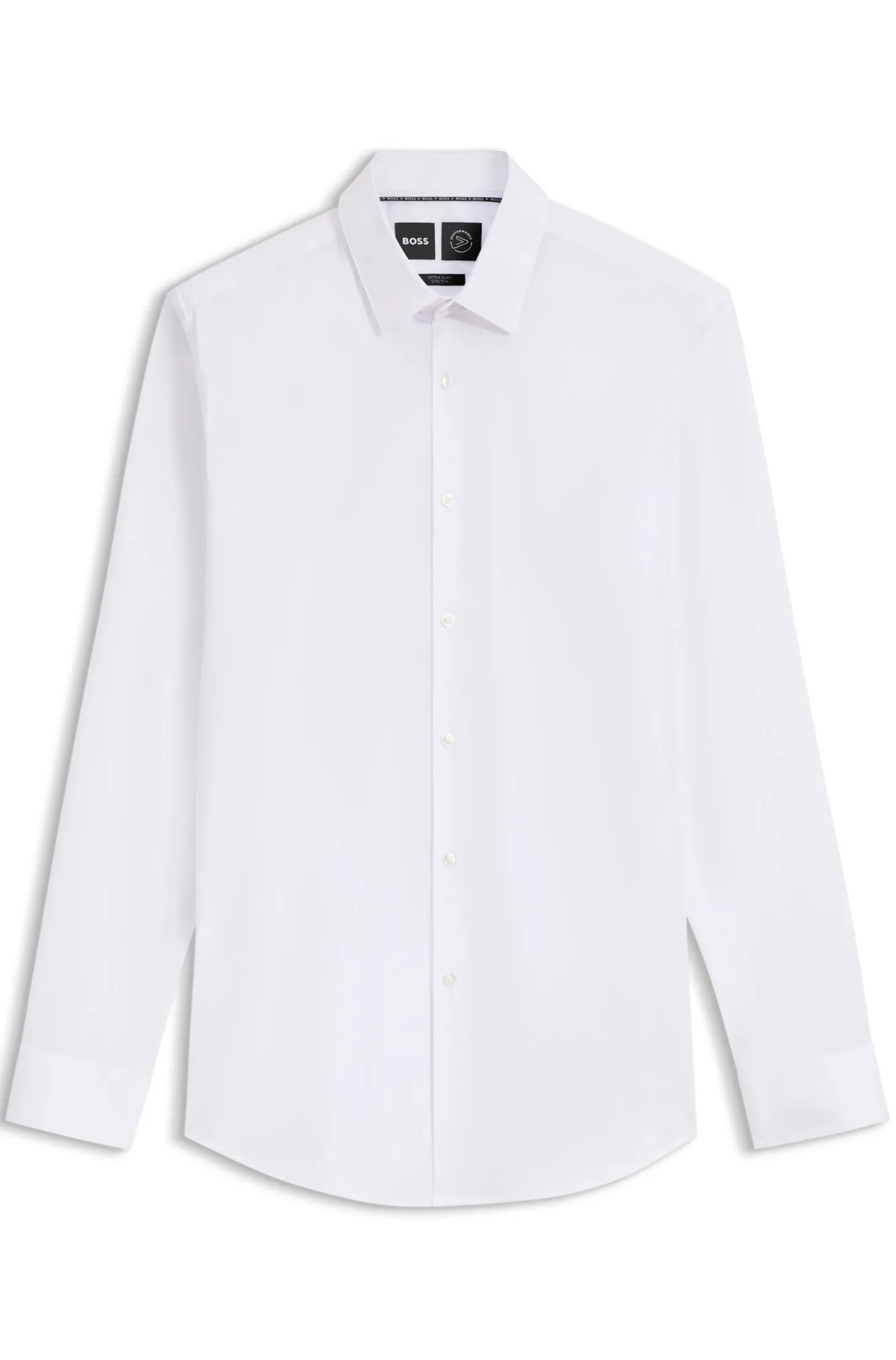 Extra-slim-fit shirt in easy-iron cotton-blend poplin
