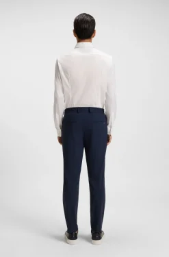 Extra-slim-fit shirt in easy-iron cotton-blend poplin