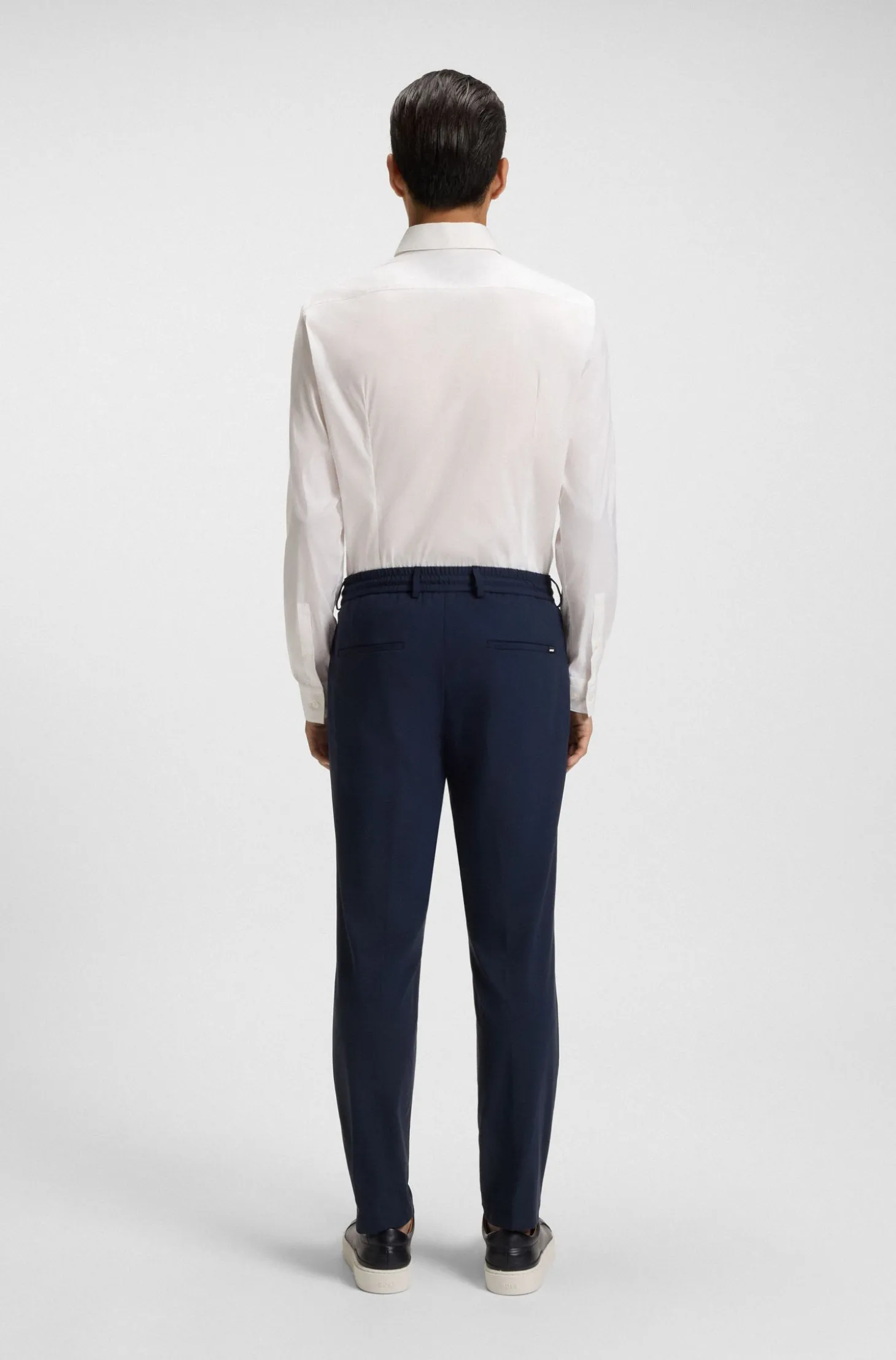 Extra-slim-fit shirt in easy-iron cotton-blend poplin