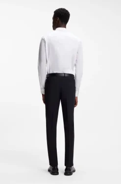 Extra-slim-fit shirt in stretch-cotton poplin