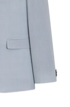 Extra-slim-fit suit in wool-blend poplin