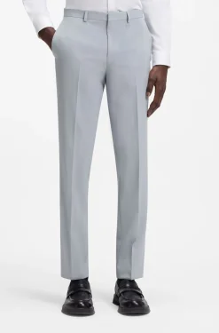 Extra-slim-fit suit in wool-blend poplin