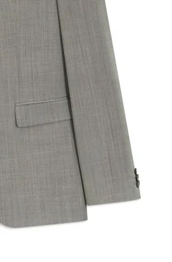Extra-slim-fit suit in wool-blend poplin