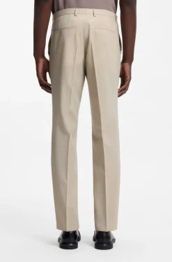 Extra-slim-fit suit in wool-blend poplin
