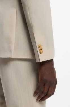 Extra-slim-fit suit in wool-blend poplin