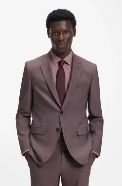 Extra-slim-fit suit in wool-blend poplin
