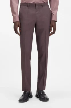 Extra-slim-fit suit in wool-blend poplin
