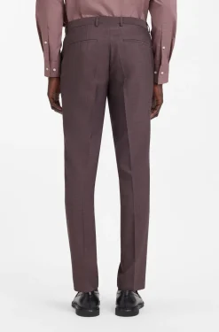 Extra-slim-fit suit in wool-blend poplin