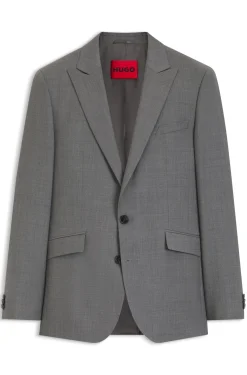 Extra-slim-fit suit jacket in virgin-wool dobby