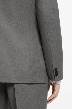 Extra-slim-fit suit jacket in virgin-wool dobby