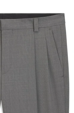 Extra-slim-fit trousers in virgin-wool dobby