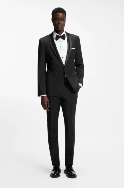 Extra-slim-fit tuxedo jacket in a wool blend
