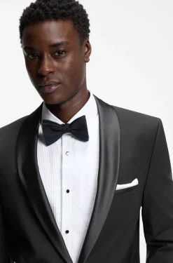 Extra-slim-fit tuxedo jacket in a wool blend