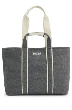 Fabric tote bag with contrast logo