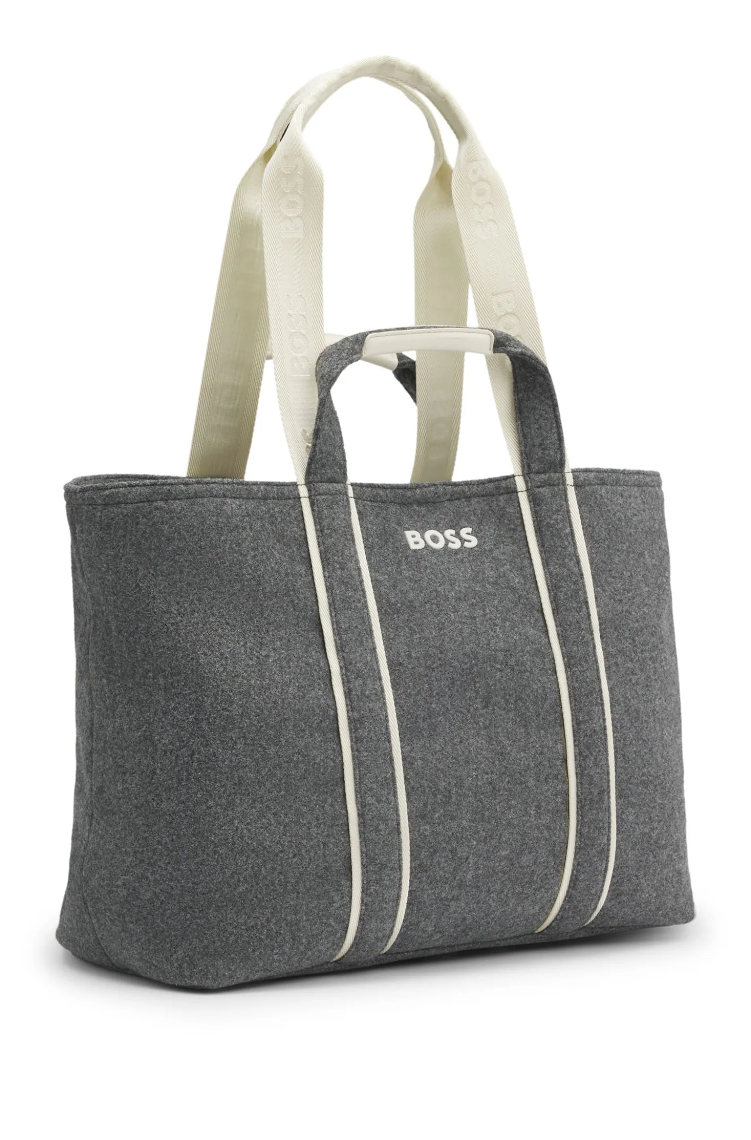 Fabric tote bag with contrast logo