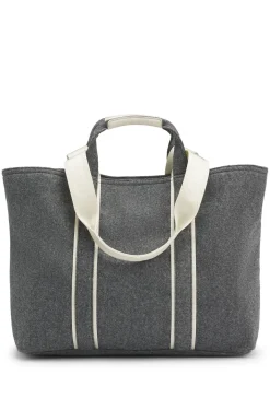 Fabric tote bag with contrast logo
