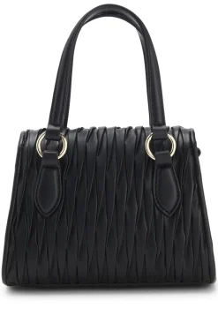 Faux-leather handbag with heart charm
