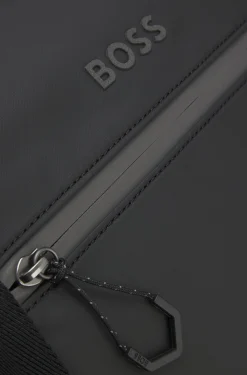 Faux-leather holdall with reflective details