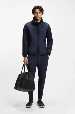 Faux-leather holdall with reflective details