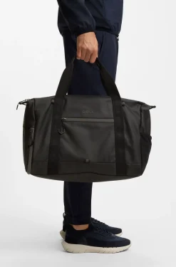 Faux-leather holdall with reflective details
