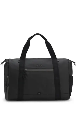 Faux-leather holdall with reflective details