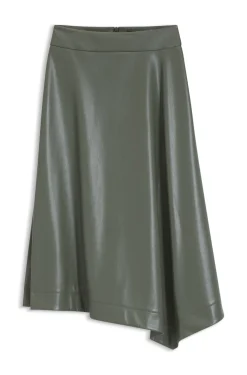 Faux-leather skirt