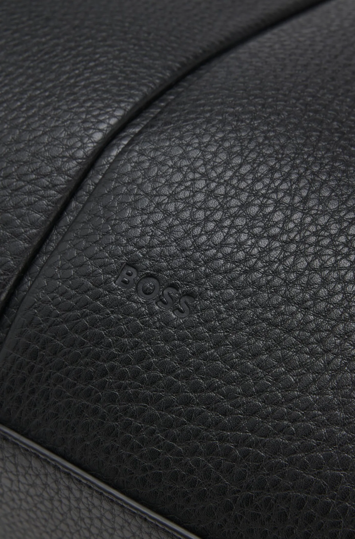 Faux-leather tote bag with embossed logo