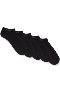 Five-pack of ankle-length socks with logo details