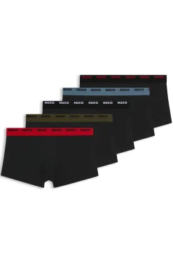 Five-pack of logo-waistband trunks in stretch cotton