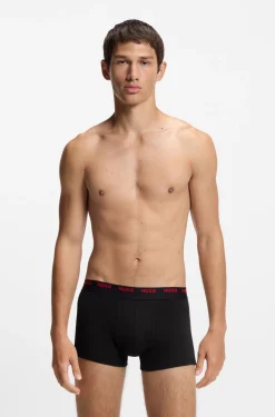 Five-pack of logo-waistband trunks in stretch cotton