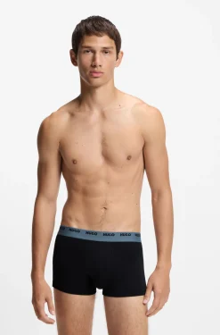 Five-pack of logo-waistband trunks in stretch cotton