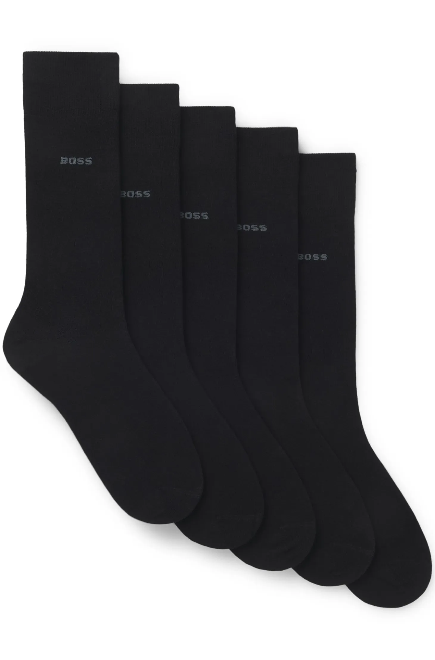 Five-pack of regular-length socks in a cotton blend