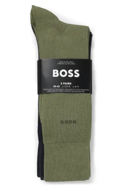 Five-pack of regular-length socks in a cotton blend