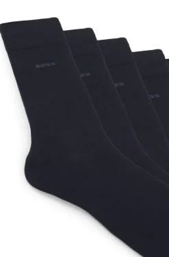 Five-pack of regular-length socks in a cotton blend